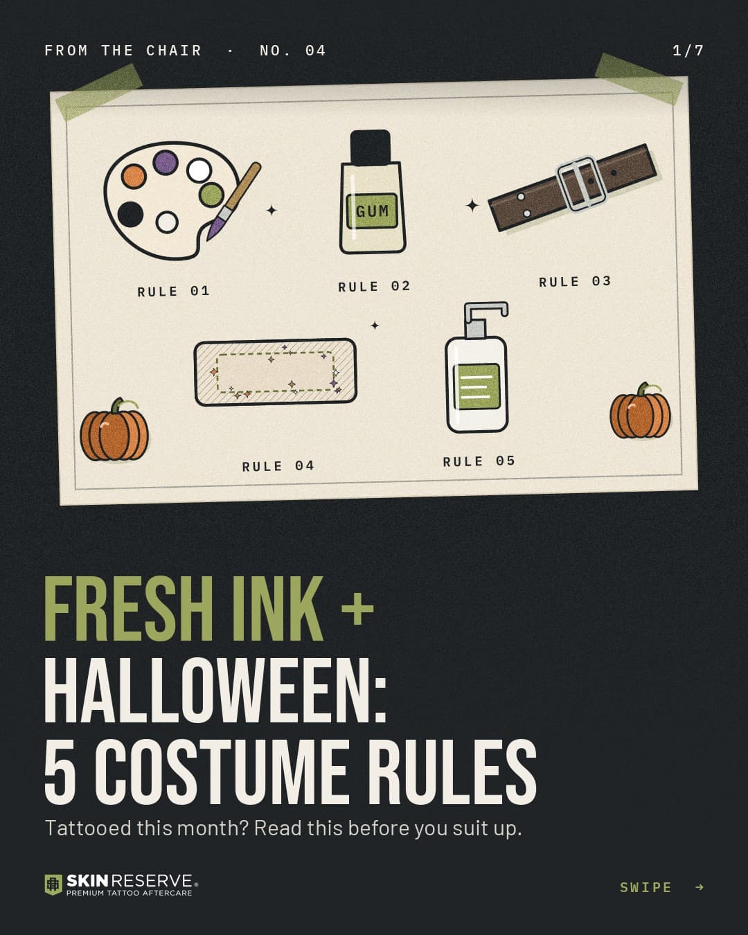 Cover: Fresh ink plus Halloween, 5 costume rules
